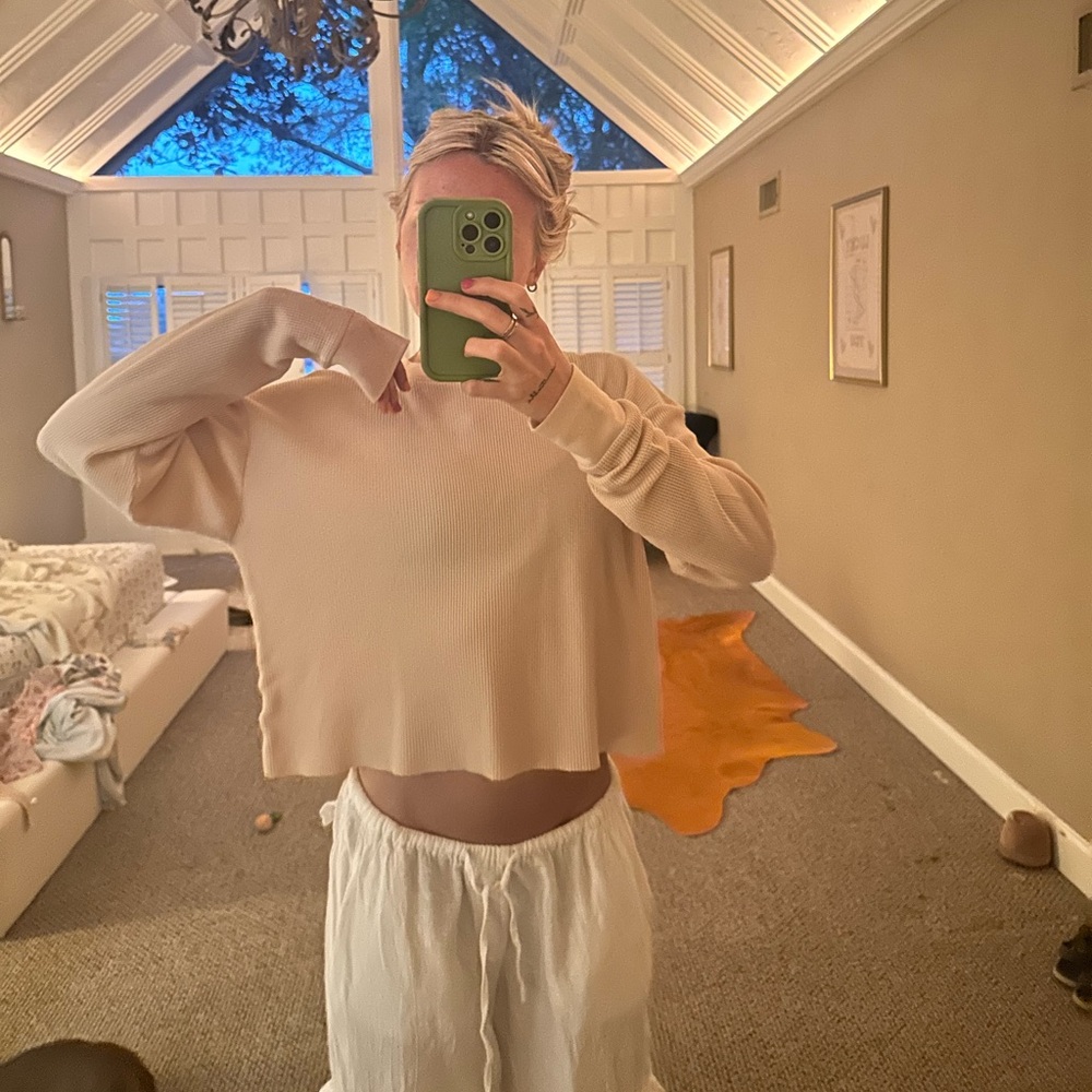Wild Fable Blush Ribbed Knit Top - Picture 3 of 5